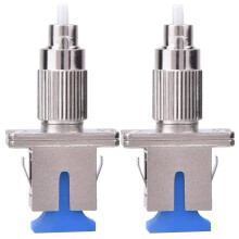 2X Adaptateur à Fibre Optique pour Convertisseur Hybride à Coupleur Monomode FC-SC pour FC Mâle à SC Femelle