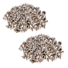 100 x Metall Kegel Niet Schraube Stifte Stiftschraube Leder Stoff fuer Handwerk DIY fuer Goth Punk Stil