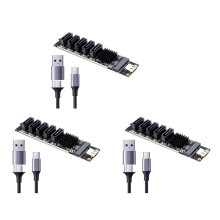 3X TYPE-C to SATA3.0 5 Adapter Converter Card 6Gbps USB10G JM575+JMS580 for SSD HDD Expansion