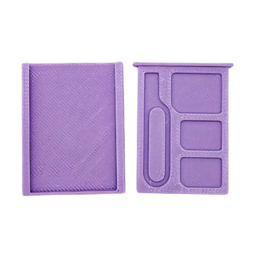 3D Printed Card Case Features Waterproof Design For-Purple