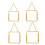 4Pcs Glass Pressed Flower Frame Home Decoration Floating-7.6cm 2