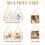 4Pcs Glass Pressed Flower Frame Home Decoration Floating-7.6cm 6