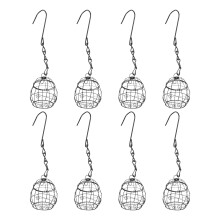 Easy To Clean Hanging Bird Feeder Birdcage Shaped Large-8P