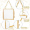4Pcs Glass Pressed Flower Frame Home Decoration Floating-7.6cm 7