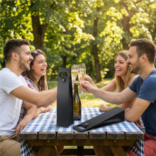 Conjunto de 6 Sacolas de Couro para Vinho, Ideais para Férias e Ocasiões Especiais