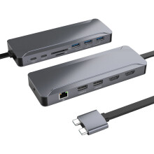 Aluminum USB C Hubs Splitter For Air 13 Port Including 4K HDTV