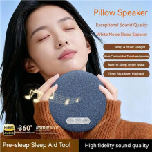 Wireless Pillow Speaker  Under Pillow Speakers with White Noise 3-Level Timing for Sleeping
