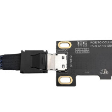 PCIE 4.0 X4 to Oculink Female Adapter PCI Express GEN 4 to OCuLink SFF8612/8611 Data External Card Adapter
