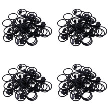 144 Pack Rings Curtain Clips Strong Metal Decorative Drapery Window Curtain Ring with Clip Black