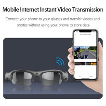 Smarte HD 1080P WLAN-Sportbrille mit Kamera und Videofunktion für Damen und Herren