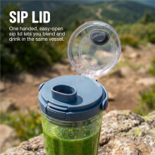 Replacement Lid for  Blast Portable Blender 18oz Blending Vessel,Leakproof Sip Seal Spout Lid,Dishwasher Safe Grey