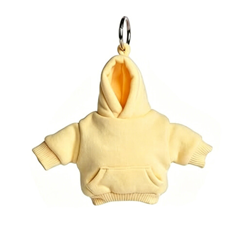 Porte-clés en forme de sweat à capuche pour clés ou sac à-Jaune