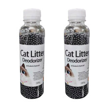 2X 300G Nettoyage des Toilettes pour Chaton, Perle DéOdorante pour LitièRe pour Chat, Artefact Odeur D'Animal de Compagnie Absorbe le Charbon Actif,