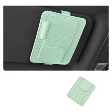 Organisateur de Clip de visière en cuir PU,-bleu clair