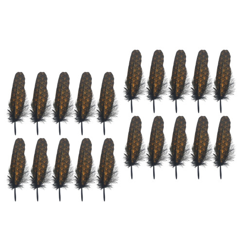 Hardened Large Floating Plumage With Fish Scale Print-2 packs