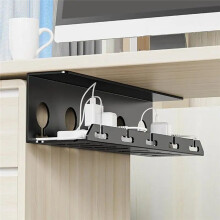 Onder Bureau Kabelbeheer Metalen Kabelgoot Onder Bureau met Klem Stekkerdoos Snoerhouder Geen Boren Stevig Ruim S