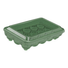 Clear Eggs Holder Box with 10/15 Compartments Perfect-Green 15