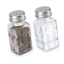 Pack Of 2 Salts Peppers Shakers Seasoning Containers Glass