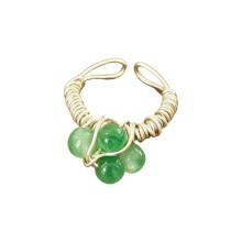 Bague enveloppante minimaliste moderne avec perles-21