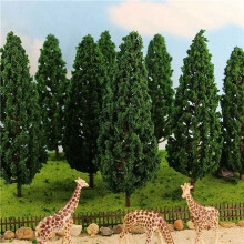 50 Stuks Pijnbomen 1:25 Modeltrein Spoorweggebouw Groen Model Boom voor OG Schaal 1/25 Spoorweg Layout Diorama Landschap