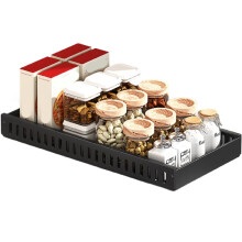 Pull Out Pots and Pans Organizer Sliding Pot Lid Holder Kitchen Spice Rack Tableware Organizer Multifunctional Dish A
