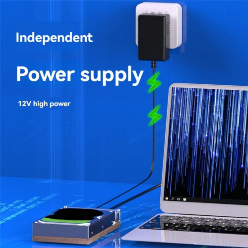 Gabinete de Disco Rígido Externo SAS de 2,5/3,5 Polegadas para Caixa de Disco SSD SAS  HDD  para Estação de Encaixe USB 3.0 HDD Plugue UE 2