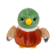 Cartoon harige tas hanger vogel pop lichtgewicht-groene kop