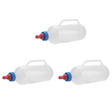 3X 1L Lammflaska för Matmjölk för Getmjölk med Handtag Plast Hållbar