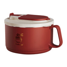 Récipient à nouilles en métal de qualité 304, grand-Rouge 1650ML