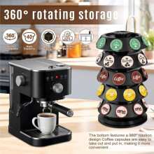 Koffiecapsulehouder voor KCUP, Draaibare Organizer voor 40 Capsules met 360 Draaiplateau, voor Keukenblad en Kantoor
