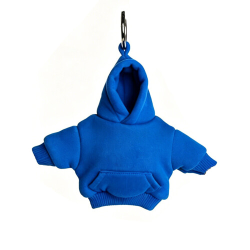 Hoodie Shaped Keychain Stress Reliever With Practical-Blue