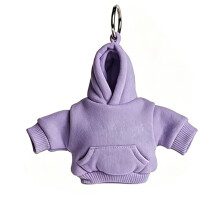 Porte-clés à capuche Miniature, pendentif, boule douce-Violet
