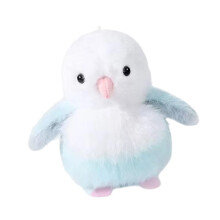 Playful Plush Bird Companion Soft Furry-blue and white bird