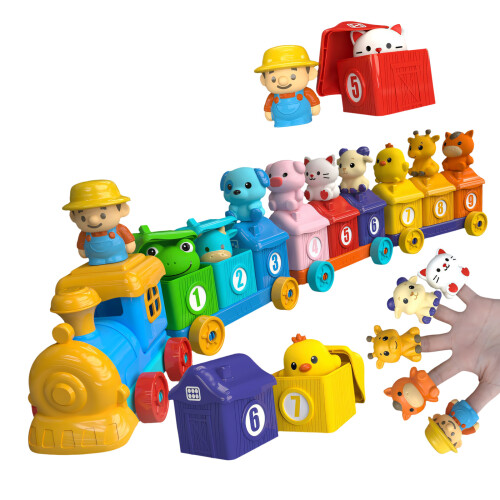 Jouet de Train d'apprentissage pour enfants, bloc numéroté