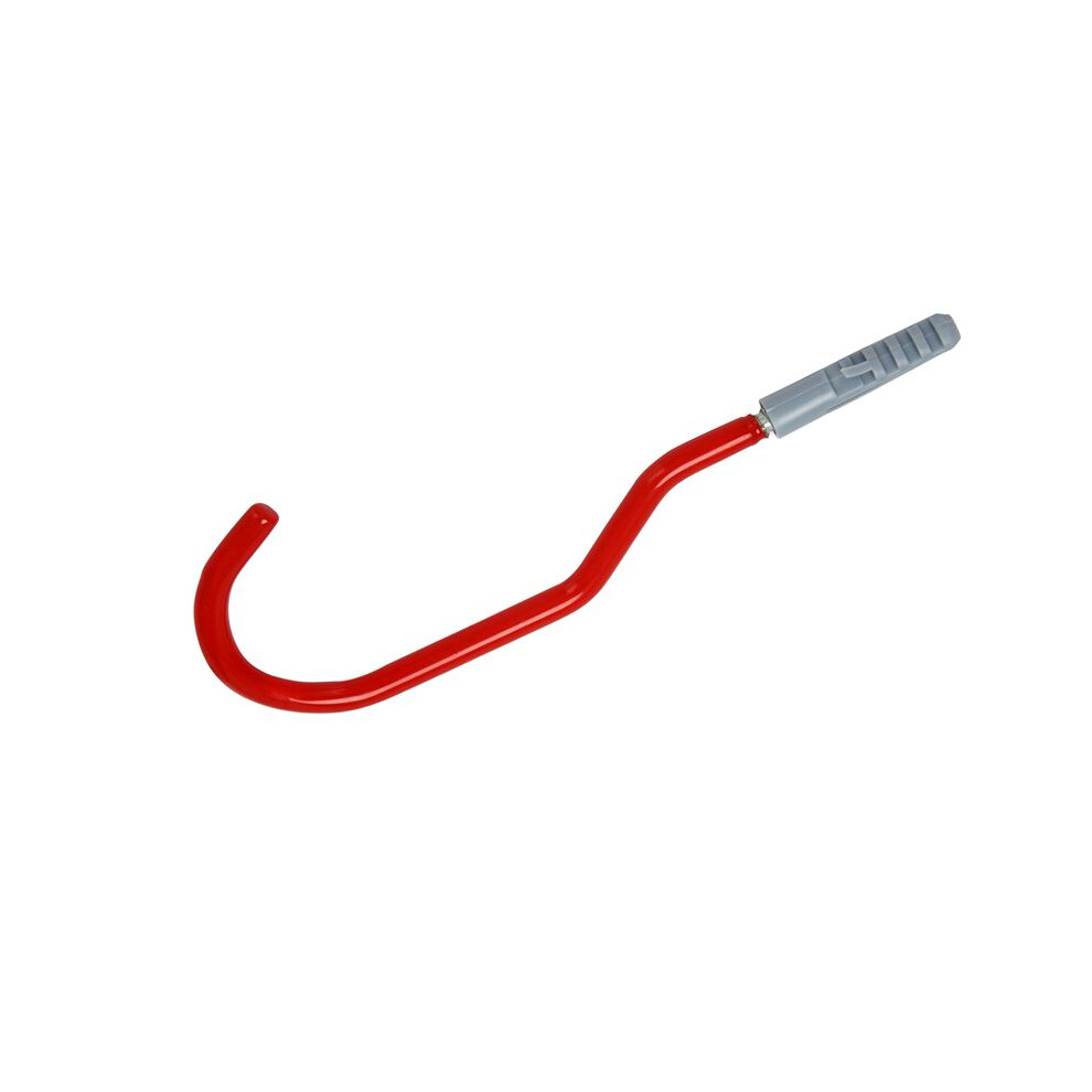 Bike Hooks,Screw-In Utility Storage Hangers Shed Garage Garden Hook Plastic Coated For Wall Mount/Ceiling Red Pack Of 18 6031244124737