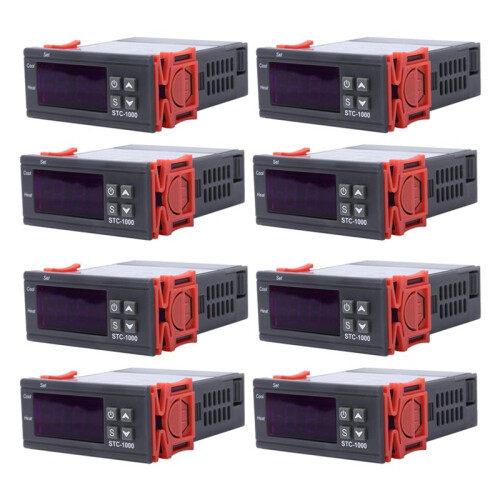 8X 220V Digital STC-1000 Temperature Controller Thermostat Regulator+Sensor Probe