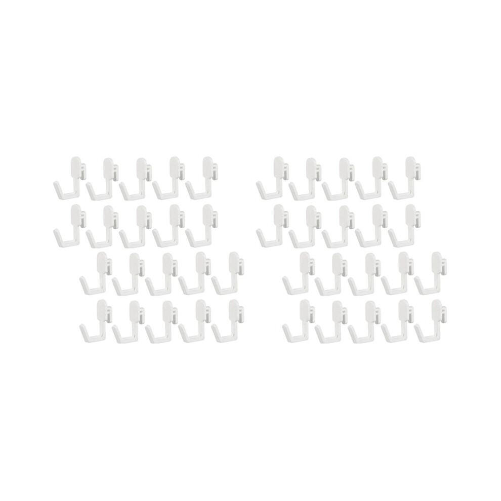 48Pcs Pegboard Hooks J Shape Pegboard Hook Peg Board Tool Organizer Accessories, White 4713230371814