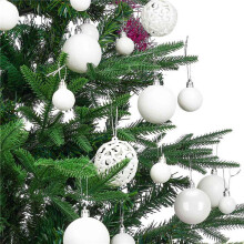 Set di Scatole di Palline di Natale da 200 Pezzi Disponibile Decorazioni per Ornamenti per Albero di Natale Natalizio Decorazioni Natalizie Bianche