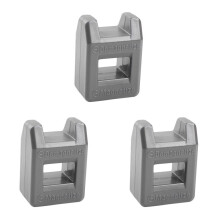 3X Screwdriver Magnetizer Degaussing Demagnetizer Magnetic Practical Pick Tool Color:Gray