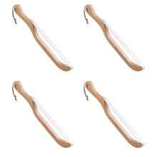 4X Couteau à Pain en Bois Couteau Dentelé de 15,8 Pouces avec Manche en Bois Trancheuse à Pain pour Coupe-Pain au Levain Fait Maison