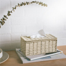 5X Scatola di Fazzoletti di Rattan, Portatovaglioli Vintage, Coperchio del Contenitore di Stoccaggio 'Ingombro Della Custodia, Decorazione Della