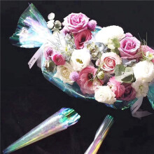 60 Bitar 59 cm X 57 cm Cellofan-Omslagspapper Iriserande Film Presentpapper RegnbåGsblomsomslagspapper FöRpackningspapper Kom