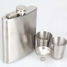 Stainless Steel Hip Flask for Liquor Whisky Cap Funnel Drinkware Drinker Hip Flask Bottle with Funnel