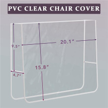 8 Pcs Salon Chair Cover, Barber Salon Chair Back Covers, Plastic Chair Covers Protectors for Standard Salon Chairs White