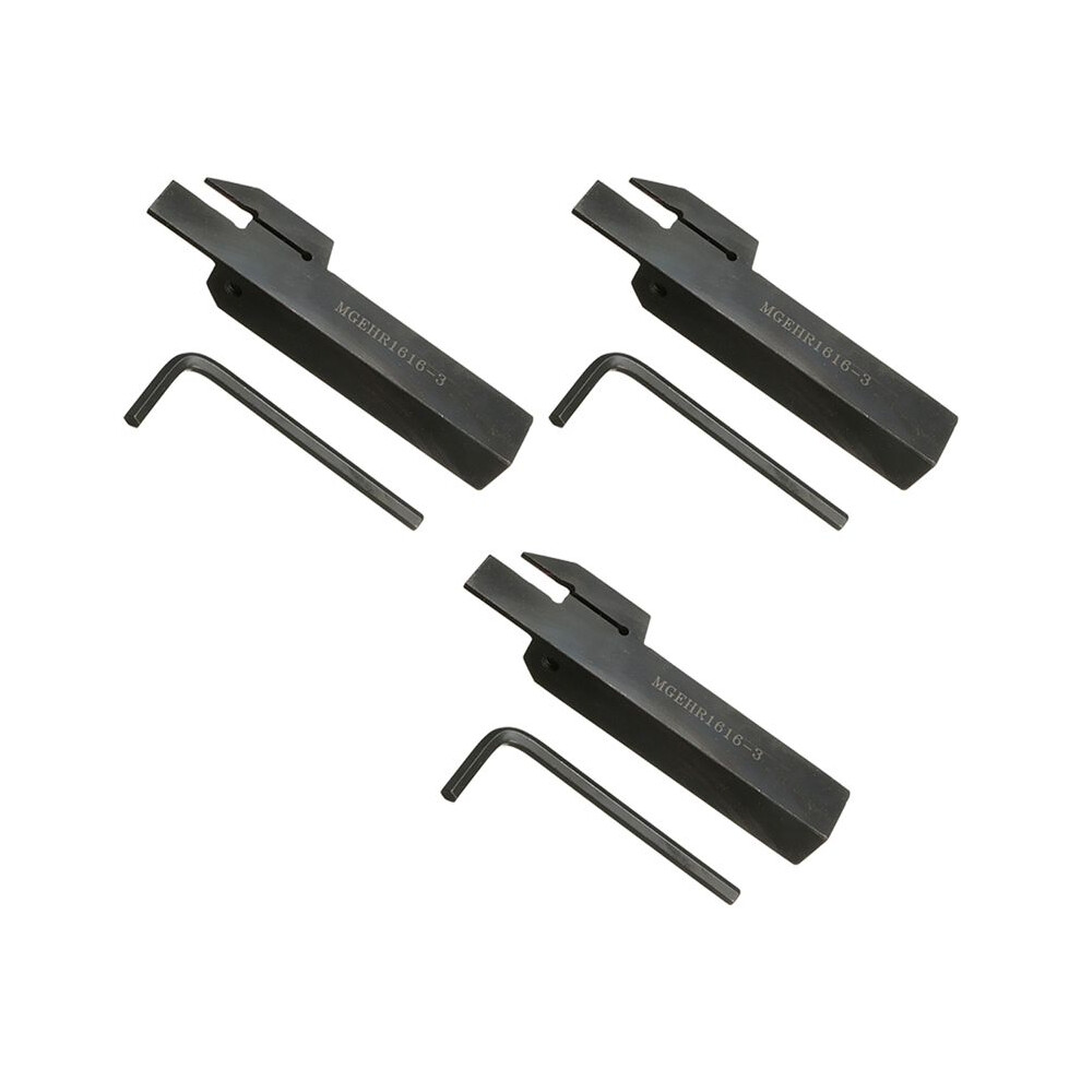 3X Mgehr1616-3 Lathe Cut Off Grooving Parting Tool Holder For Mgmn300 Insert Cnc 4711791563389