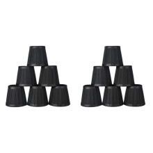 Clip Lampshades Candle Chandelier Lampshades for Ceiling Pendant Light Table Lamp Floor Light 12 Pcs Black