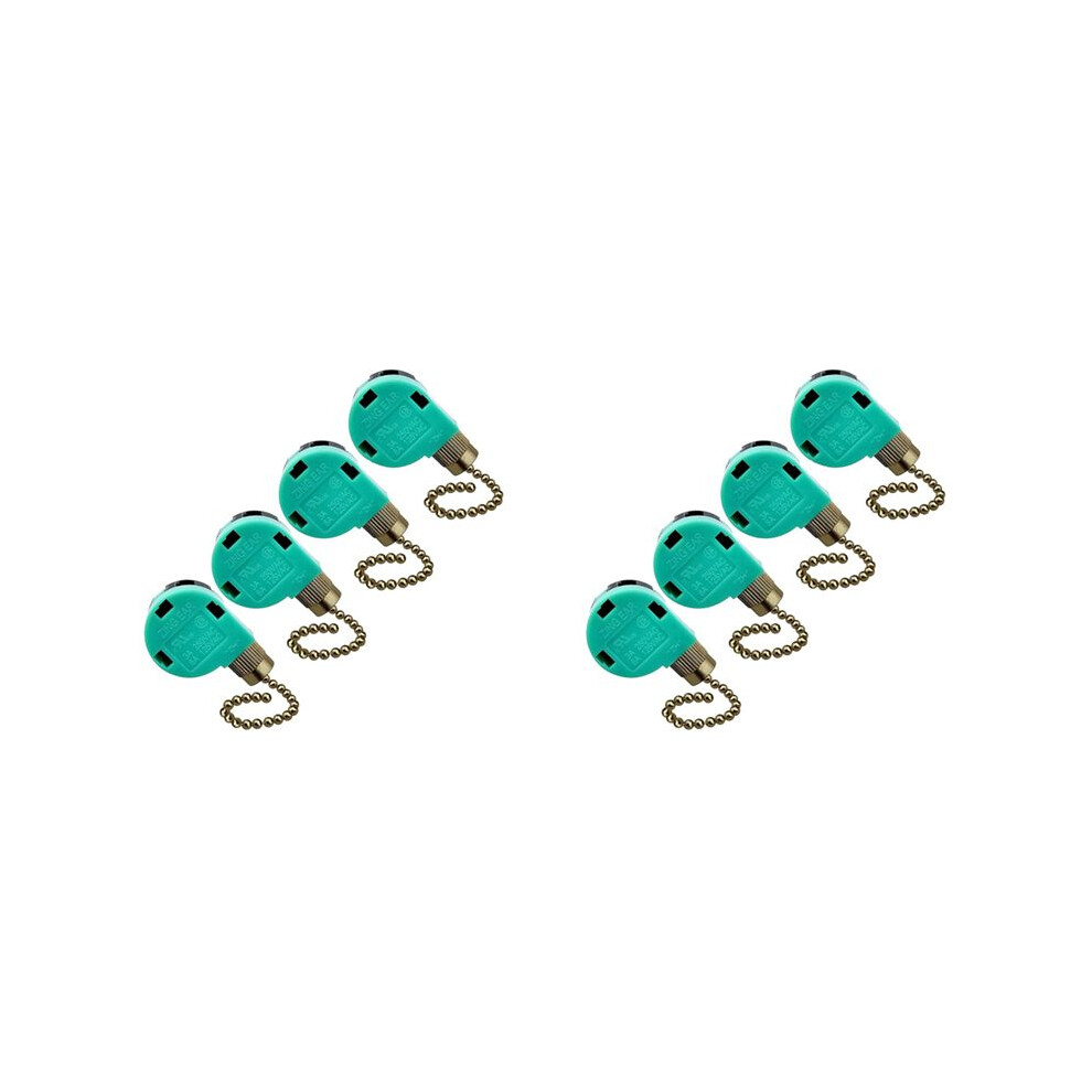 8Pcs Ceiling Fan Zing Ear Ze-268S6, 3 Speed 4 Wire Speed Control Pull Chain Cord Appliances Parts (Bronze) 6031394977641