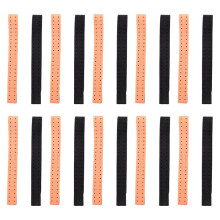 20-Delige Verstelbare en Ademende Vervangende Armband Zachte Band voor Hartslagmeter - Wahoo (Zwart + Oranje)