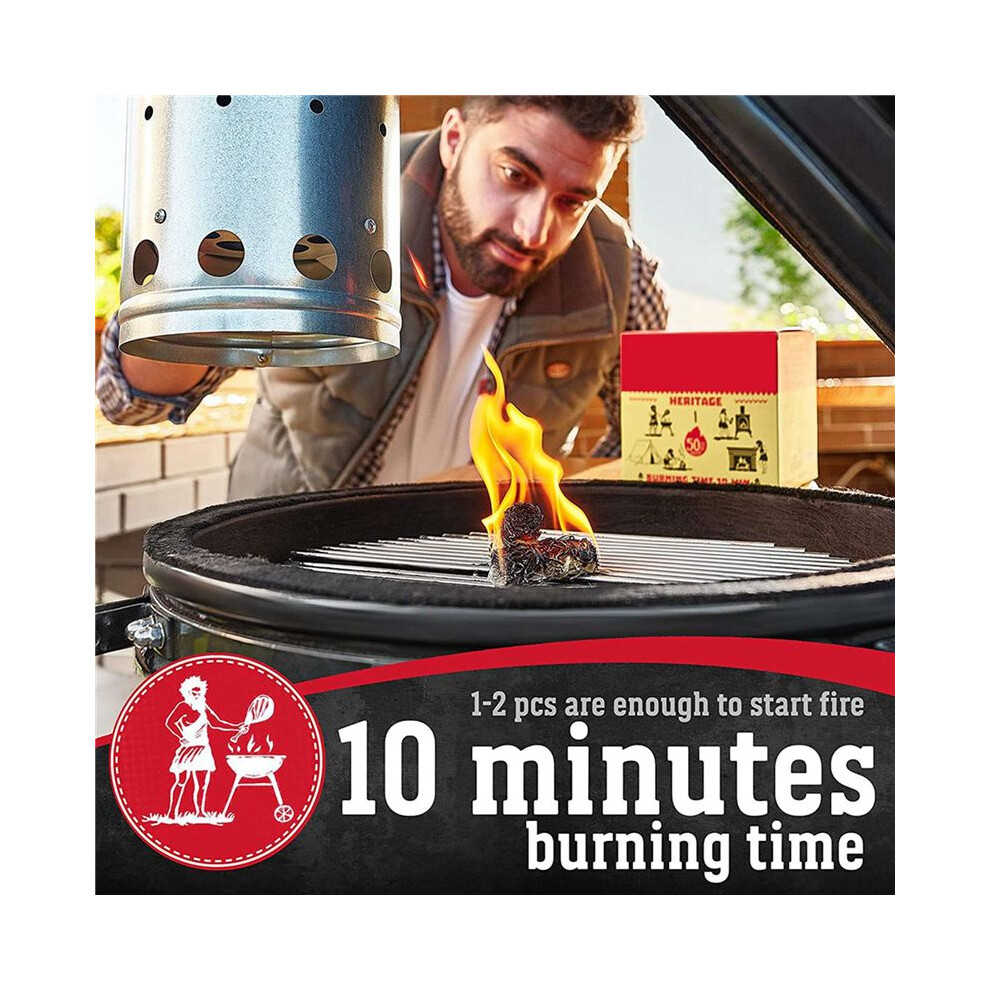 2X Fire Starters For Fireplace, Wood Stove, Campfires, Grill, Fire Pit, Smoker, Bbq - Odorless Charcoal Sticks 6032462156289