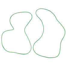 2Pcs Round Belting Riding Cycling Training Tisch Getriebewalzenplattform PU-Riemen 5MM für AntriebsüBertragung